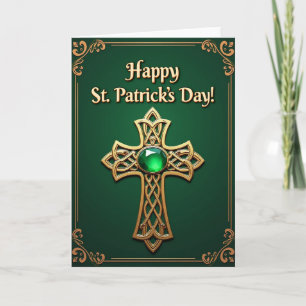 Keltische gouden St. Patrick-dagkaart Kaart