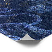 Keltische gouden sterren blauw gevlekt poster (Hoek)