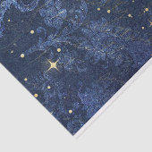 Keltische gouden sterren blauw gevlekt tissuepapier (Detail)