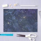 Keltische gouden sterren blauw gevlekt tissuepapier (Craft)