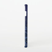 Keltische gouden sterren blauwe florale goudtekst samsung galaxy hoesje (Rechterkant)