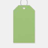Keltische groene aquarel klavertje vier NAME St. P Cadeaulabel (Achterkant)