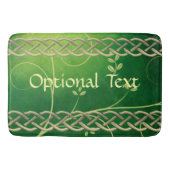 Keltische groene knoppen en bladeren badmat (Voorkant)