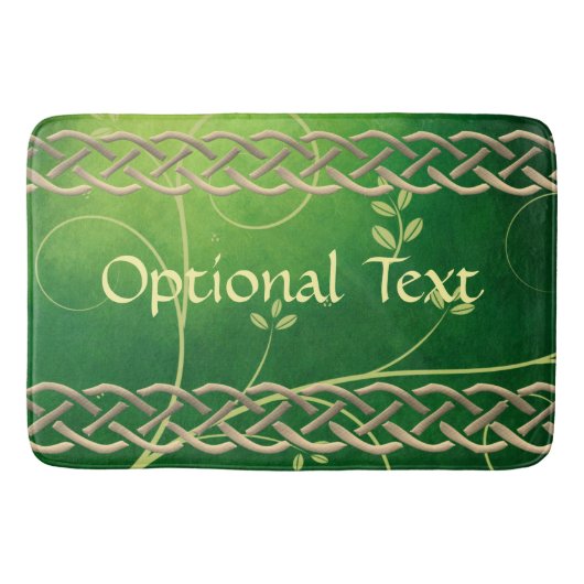 Keltische groene knoppen en bladeren badmat (Voorkant)