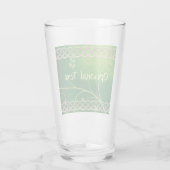 Keltische groene knoppen en bladeren glas (Achterkant)