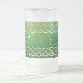 Keltische groene knoppen en bladeren matglas bierpul (Center)