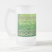 Keltische groene knoppen en bladeren matglas bierpul (Links)