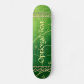 Keltische groene knoppen en bladeren persoonlijk skateboard (Voorkant)