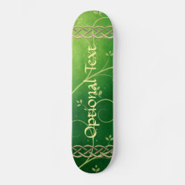 Keltische groene knoppen en bladeren persoonlijk skateboard