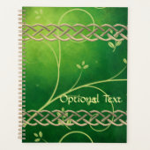 Keltische groene knoppen en bladeren planner (Voorkant)