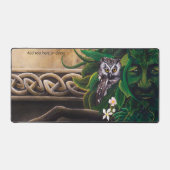 Keltische Groene Man Uil Bureaumat (Voorkant)