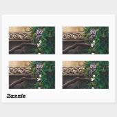 Keltische Groene Man Uil Rechthoekige Sticker (Vel)