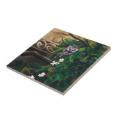 Keltische Groene Man Uil Tegeltje (Zijkant)