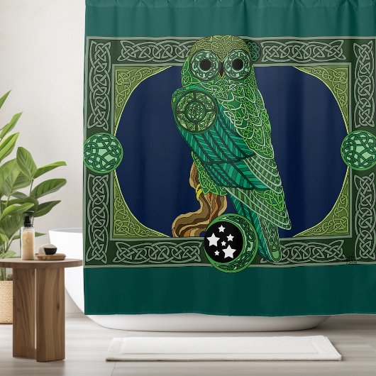 Keltische Groene Oil Douchegordijn