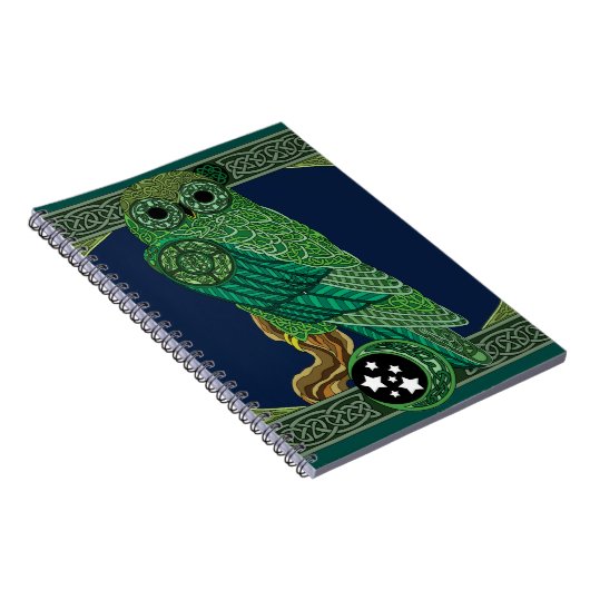 Keltische Groene Oil Notitieboek (Rechterzijde)