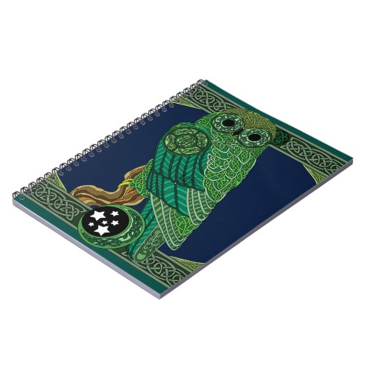 Keltische Groene Oil Notitieboek (Linkerzijde)