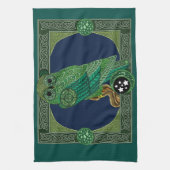 Keltische Groene Oil Theedoek (Verticaal)