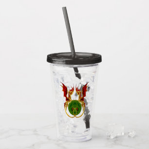 Keltische halve maan en draken acryl drinkbeker