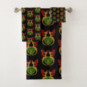 Keltische halve maan en draken bad handdoek (Insitu)