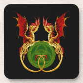Keltische halve maan en draken bier onderzetter (Voorkant)