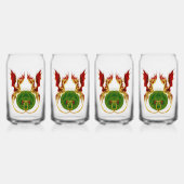 Keltische halve maan en draken blikvorm glas (Achterkant)