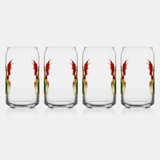 Keltische halve maan en draken blikvorm glas (Rechts)