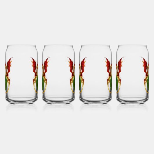 Keltische halve maan en draken blikvorm glas (Links)