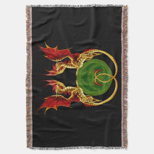 Keltische halve maan en draken deken (Voorkant Verticaal)