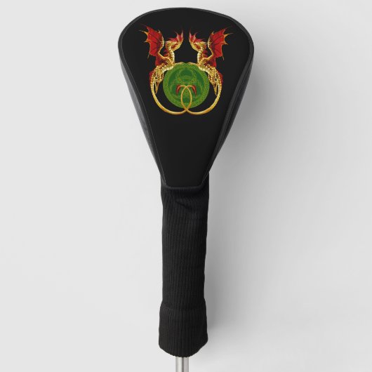 Keltische halve maan en draken golfheadcover (Voorkant)