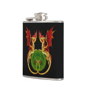 Keltische halve maan en draken heupfles (Links)