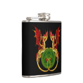 Keltische halve maan en draken heupfles (Rechts)