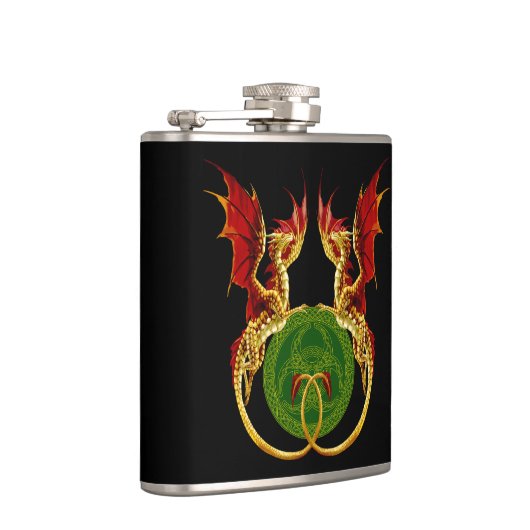 Keltische halve maan en draken heupfles (Rechts)