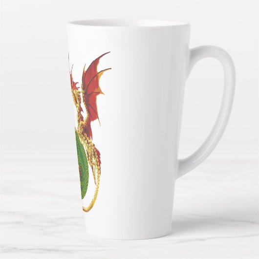 Keltische halve maan en draken latte mok (Rechts)