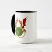 Keltische halve maan en draken mok (Voorkant links)