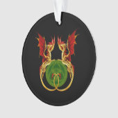 Keltische halve maan en draken ornament (voorkant)