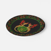 Keltische halve maan en draken papieren bordje (Gekanteld)