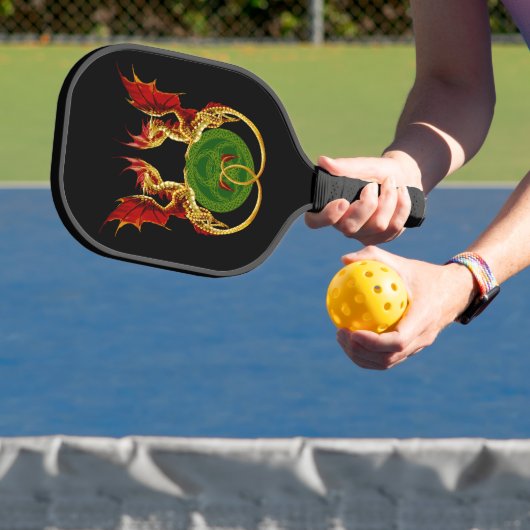 Keltische halve maan en draken pickleball paddle (Insitu)