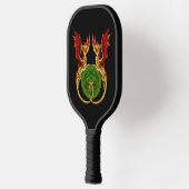 Keltische halve maan en draken pickleball paddle (Links)