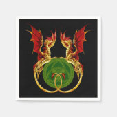 Keltische halve maan en draken servet (Voorkant)
