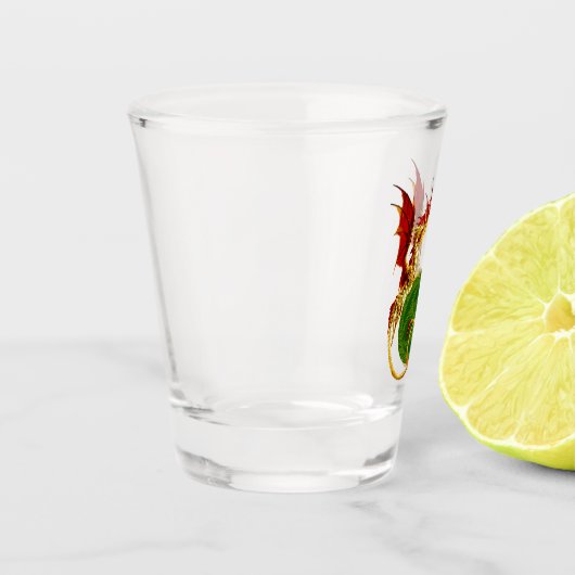 Keltische halve maan en draken shot glas (Links)