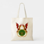 Keltische halve maan en draken tote bag (Achterkant)