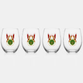 Keltische halve maan en draken wijnglas zonder voet (Achterkant)