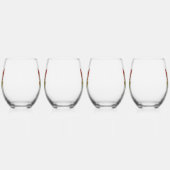 Keltische halve maan en draken wijnglas zonder voet (Links)