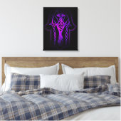 Keltische Hamsa Hand (Paarse) Canvas Afdruk (Insitu (Slaapkamer))