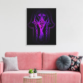 Keltische Hamsa Hand (Paarse) Canvas Afdruk (Insitu (Woonkamer))