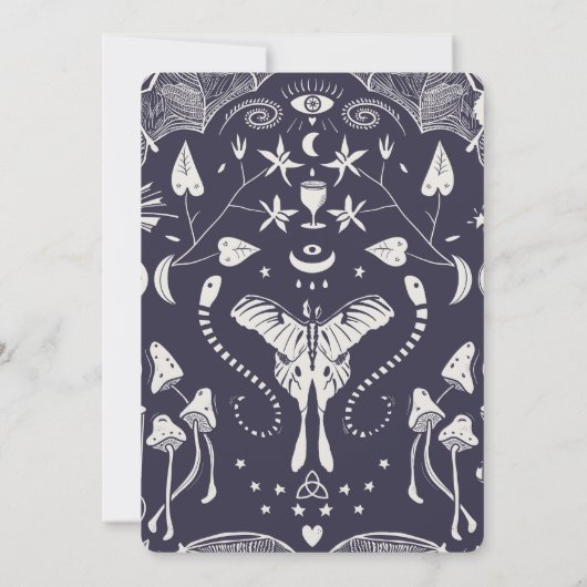 Keltische Handfasting Ceremonie Magisch Bos Huweli Kaart (Achterkant)