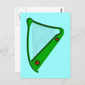 Keltische Harfe celtic harp Briefkaart (Voorkant / Achterkant)