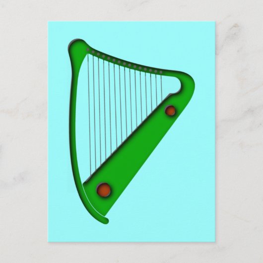 Keltische Harfe celtic harp Briefkaart (Voorkant)