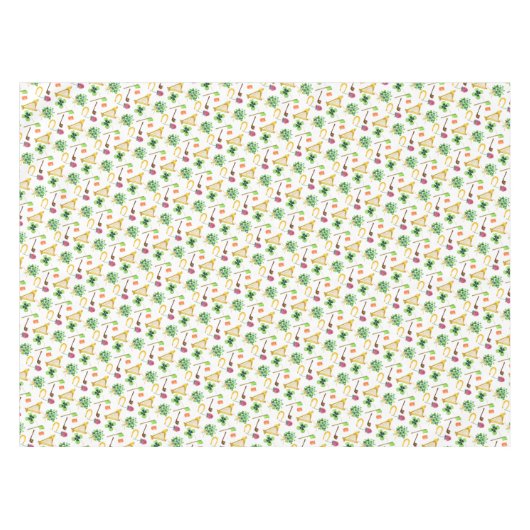 Keltische harp St. Patrick's Day Tafelkleed (Voorkant (Horizontaal))