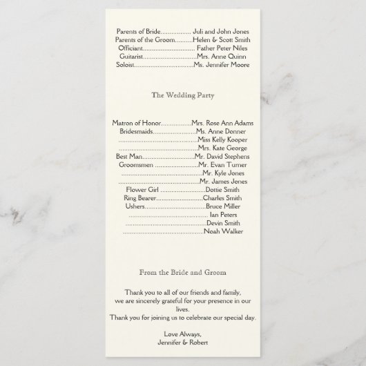 Keltische Hart met Rode Roos Wedding Programma Programmakaart (Achterkant)